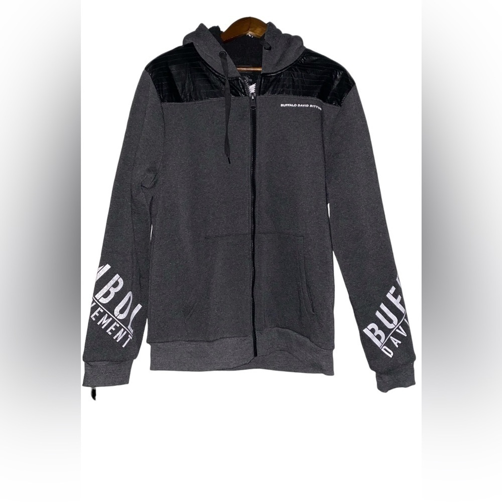 Buffalo David Bitton Men L Sherpa Zip-Up Hooded Fleece Jacket‎ Outdoor NEW